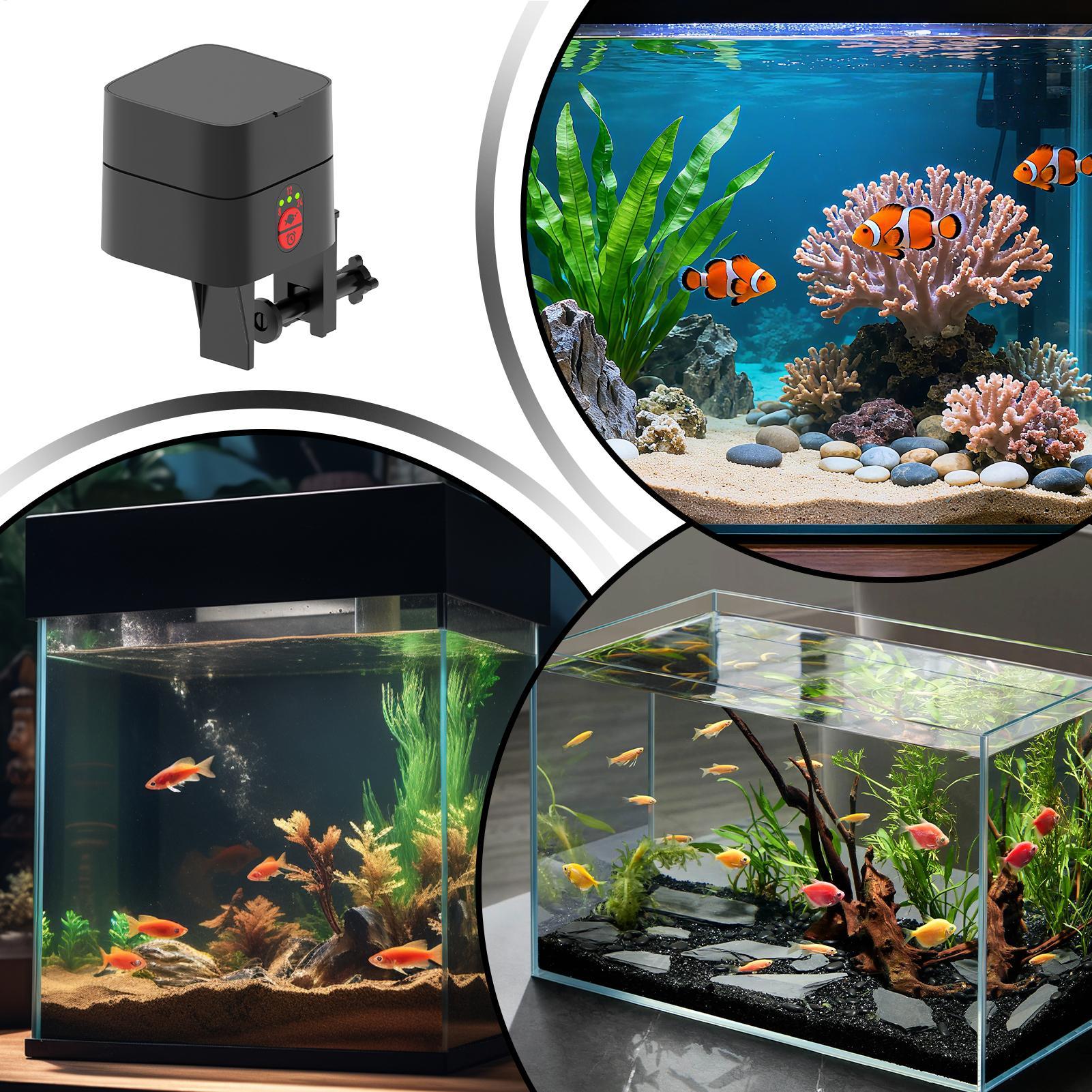 Aquarium Fish Auto Feeder - Otomatik Balık Besleyiciler Otomatik Şarj Edilebilir