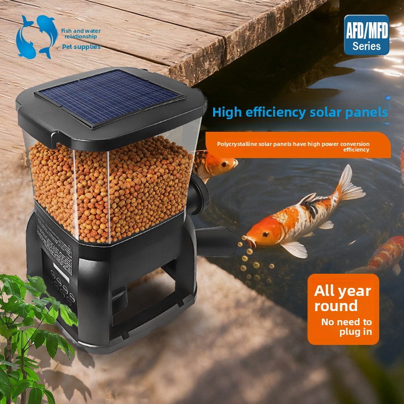 Aquarium Fish Auto Feeder - Jebao Solar Koi Havuzu Açık Hava