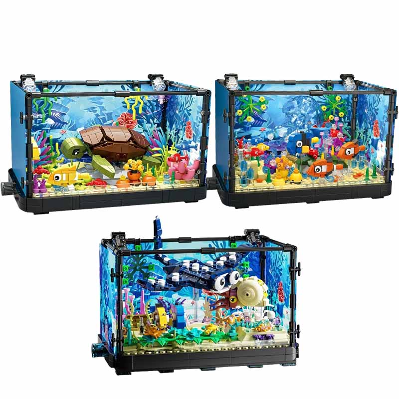 Işıklı Balık Tankı Yapım Blokl - Aquarium Fish Land incelemesi ve fiyatı