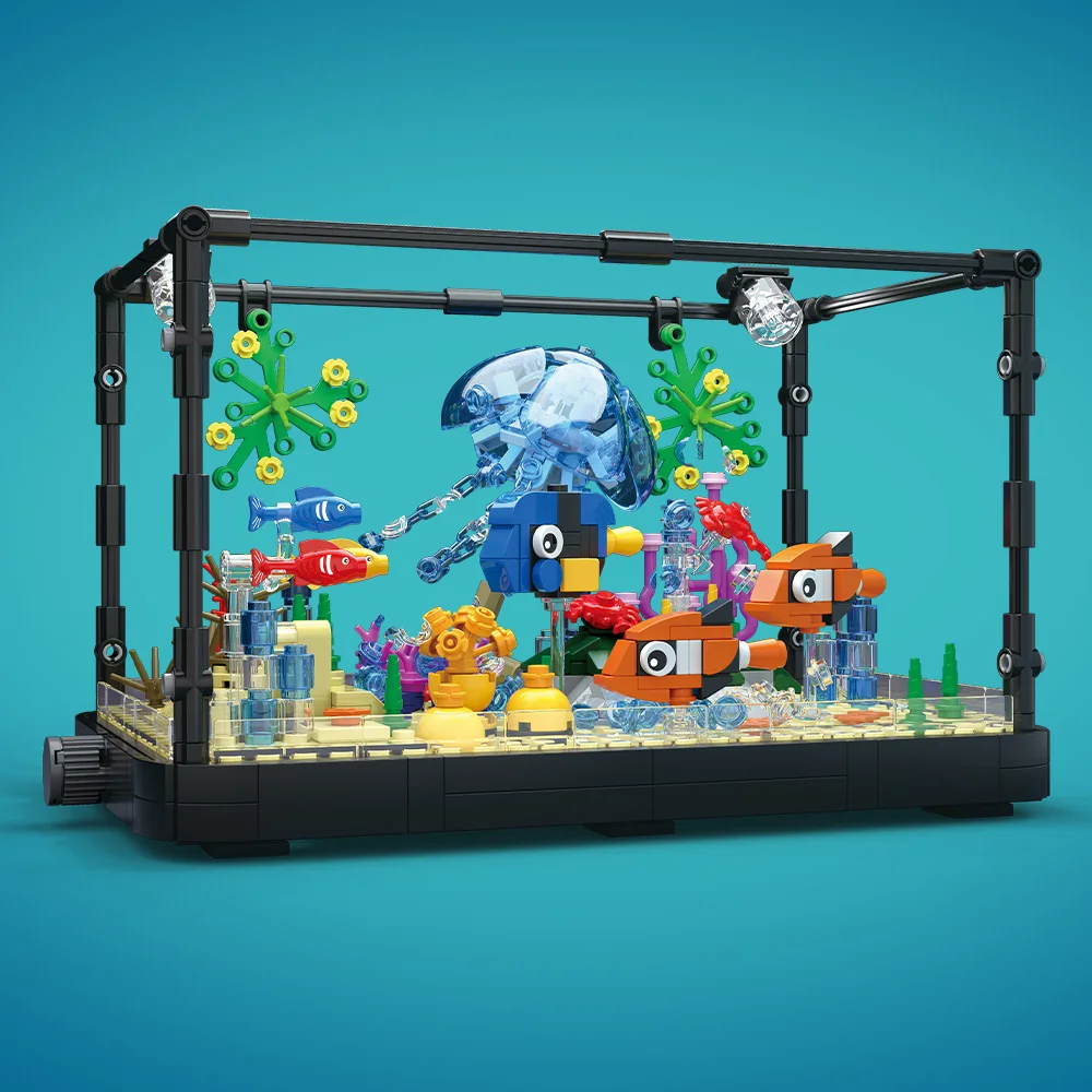 Işıklı Balık Tankı Yapım Blokl - Aquarium Fish Land incelemesi ve fiyatı
