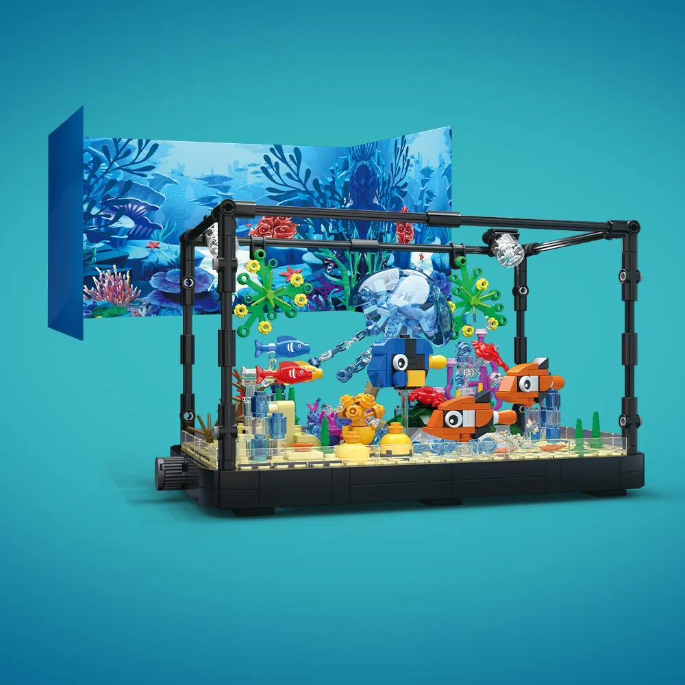 Işıklı Balık Tankı Yapım Blokl - Aquarium Fish Land incelemesi ve fiyatı