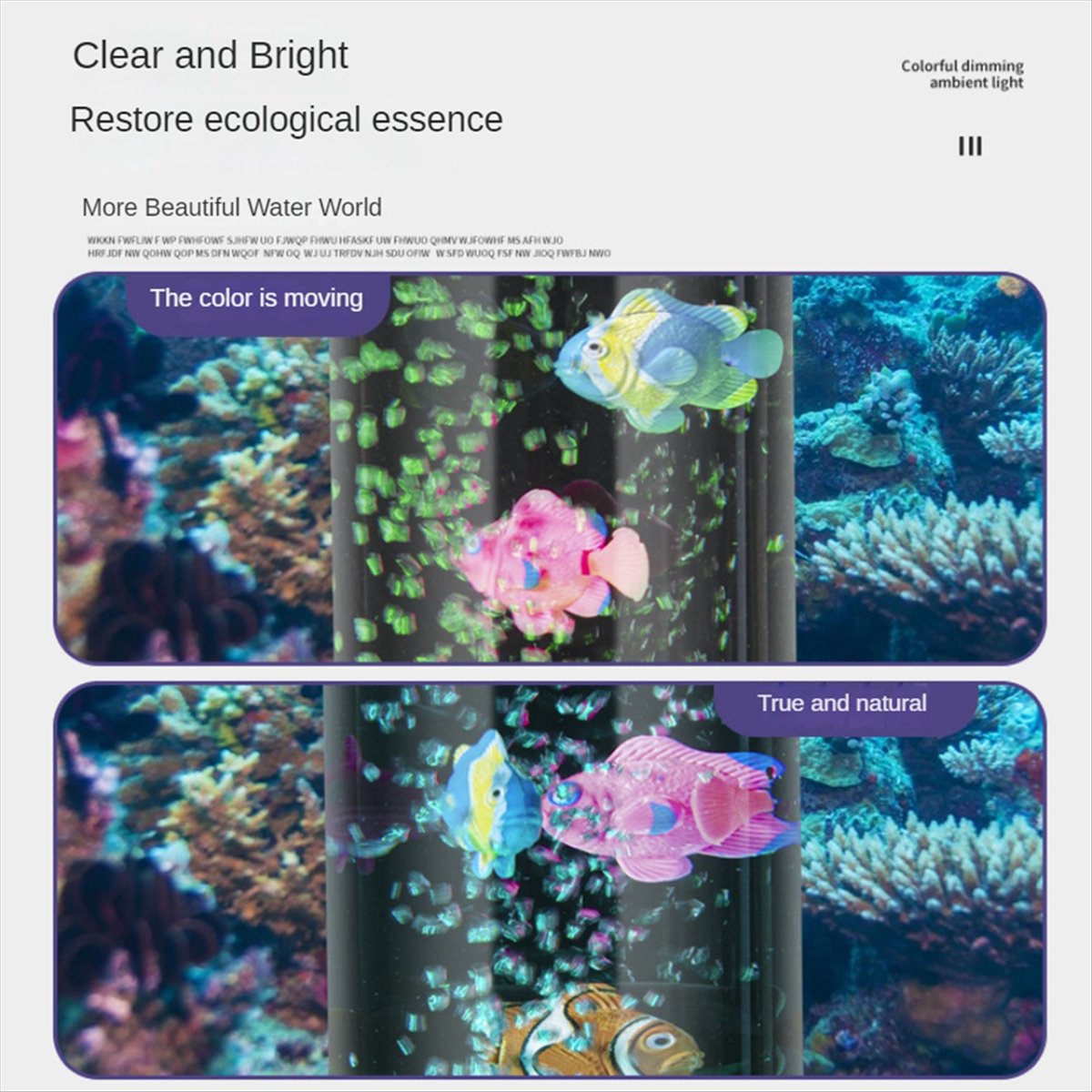 A99Z Mini RGB Kabarcık Balık L - Aquarium Fish Colour incelemesi ve fiyatı